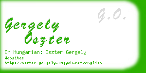 gergely oszter business card